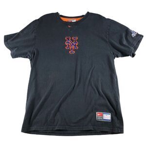 Vintage New York Mets Nike Team Center Swoosh T Shirt Sz M 2002 Y2K MLB RAP